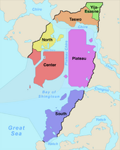 Map of the boroughs of Yija