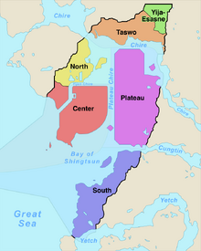 Map of the boroughs of Yija