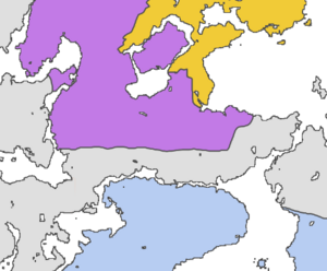 Map of the Xangjûm Strip inbetween Myžariky and Fishland