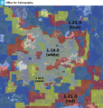 A map of Minecraft versions by region drawn by Marcy Sheikah from the UŊ Office for Cartography.