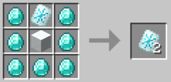 The crafting recipe for duplicating the Ice-Cold Armor Trim