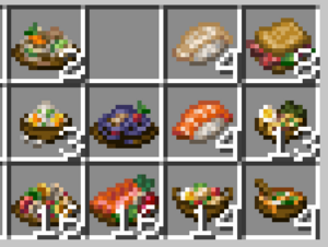 Column 1: Exclaves dishes; Column 2-3: Mainland dishes; Column 4: Yazkan dishes