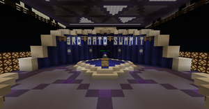 Villnark on the stage of the third ŊATO ɱeeting in Parkow Arena