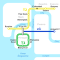 Diagram of the Yijan rapid transit network